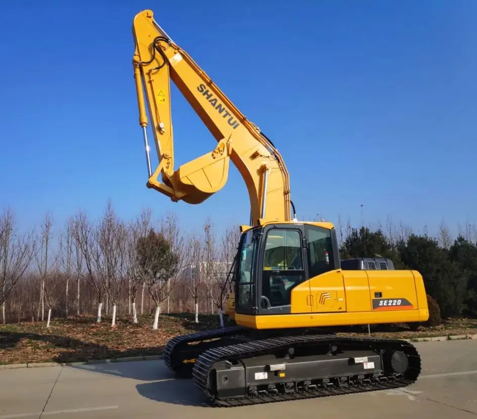 Новый 21-тонный гусеничный экскаватор SHANTUI SE220 из Китая двигатель Cummins с гарантией 1 год