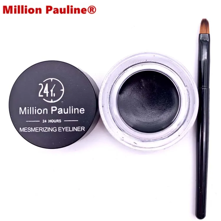 High quality waterproof lasting black and brown eyeliner gel 2 in 1 eye beauty makeup