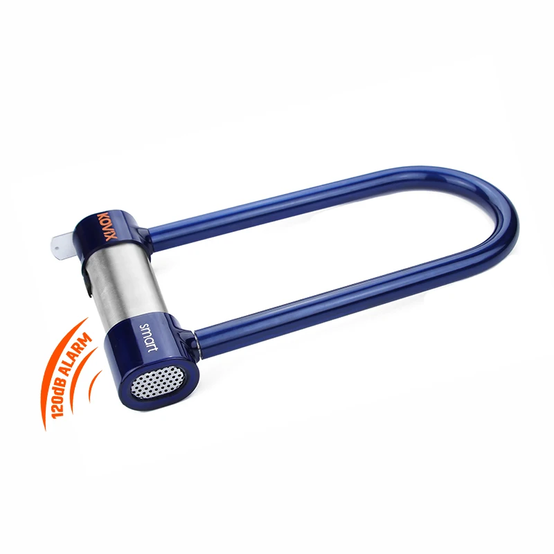 Smart Ble Fingerprint 120Db Anti-Theft Security Alarm U Lock Motorcycle Bicycle Bike U Lock