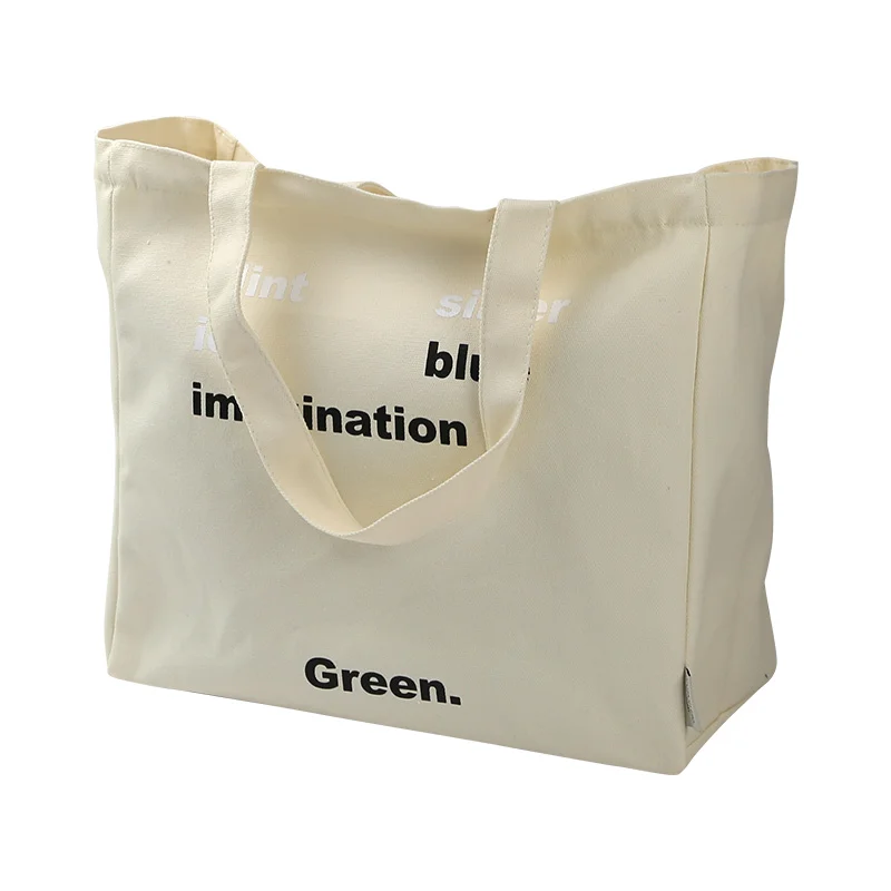 Customization Heavy Duty Embroider LOGO Reusable Cotton Grocery Eco-Friendly Reusable Shopping Cotton Bags