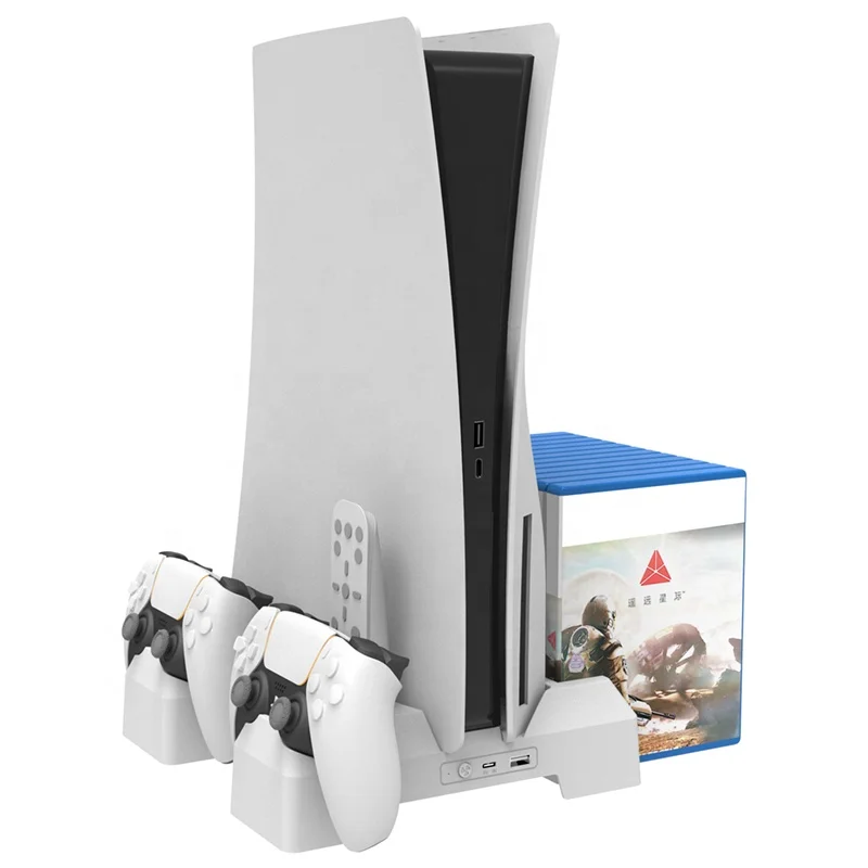 
 PS5 многофункциональный контроллер вентилятора охлаждения, подставка для консоли для Ps5 Disc/Digital  