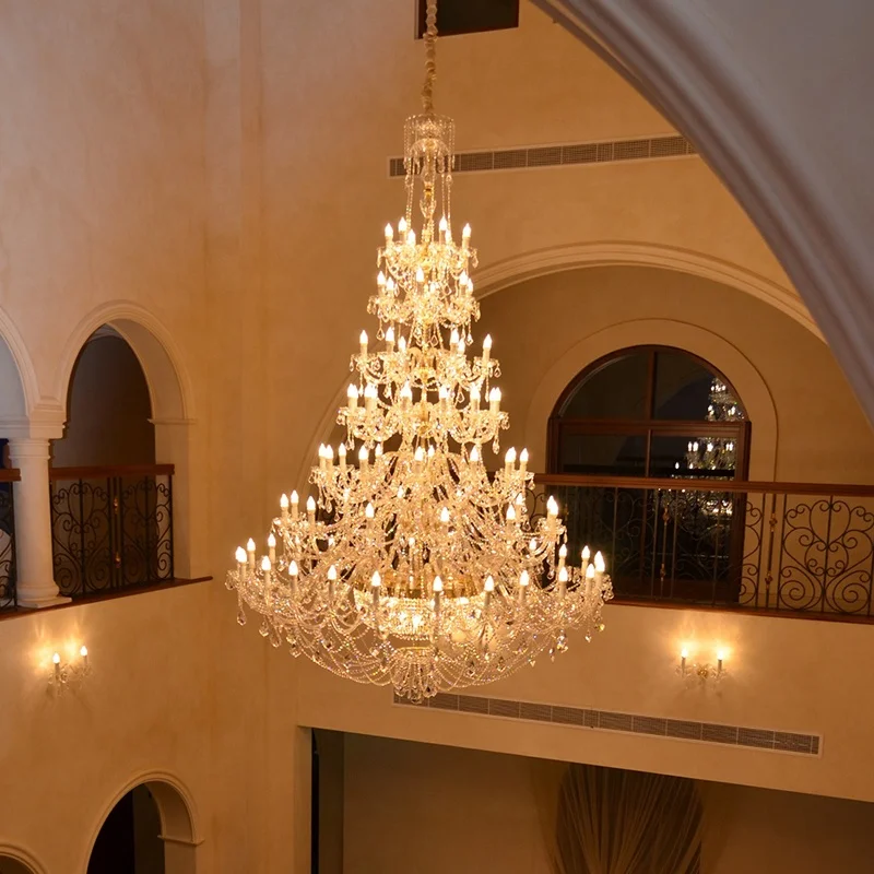 large candle k9 glass crystal chandelier foyer lighting hanging chandelier pendant for hotel