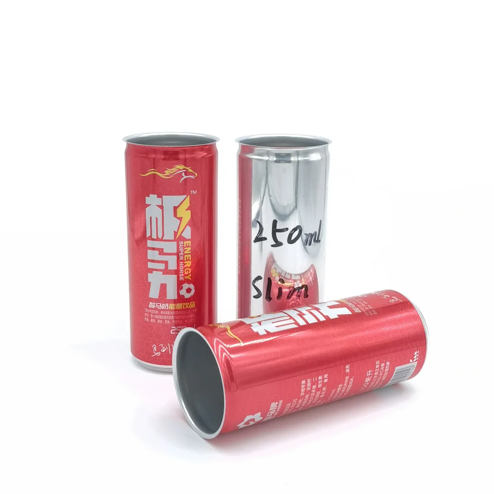 custom 200ml slim coffee soda beer beverage soft drinks plain can 250 ml 330ml color printed empty aluminum round cans and lids