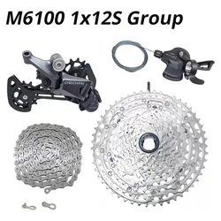 HLM SHIMANO Deore M6100 1X12 Speed derailleurs Groupset 12 speed shift lever CN M6100 Chain Flywheel RD Cassette Chain