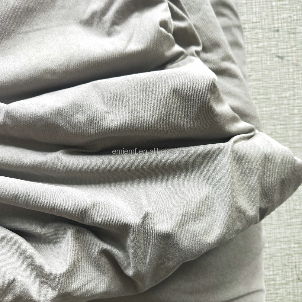 Knitted Silver Fibre  conductive fabric emf protection shield anti radiation metal fiber fabric