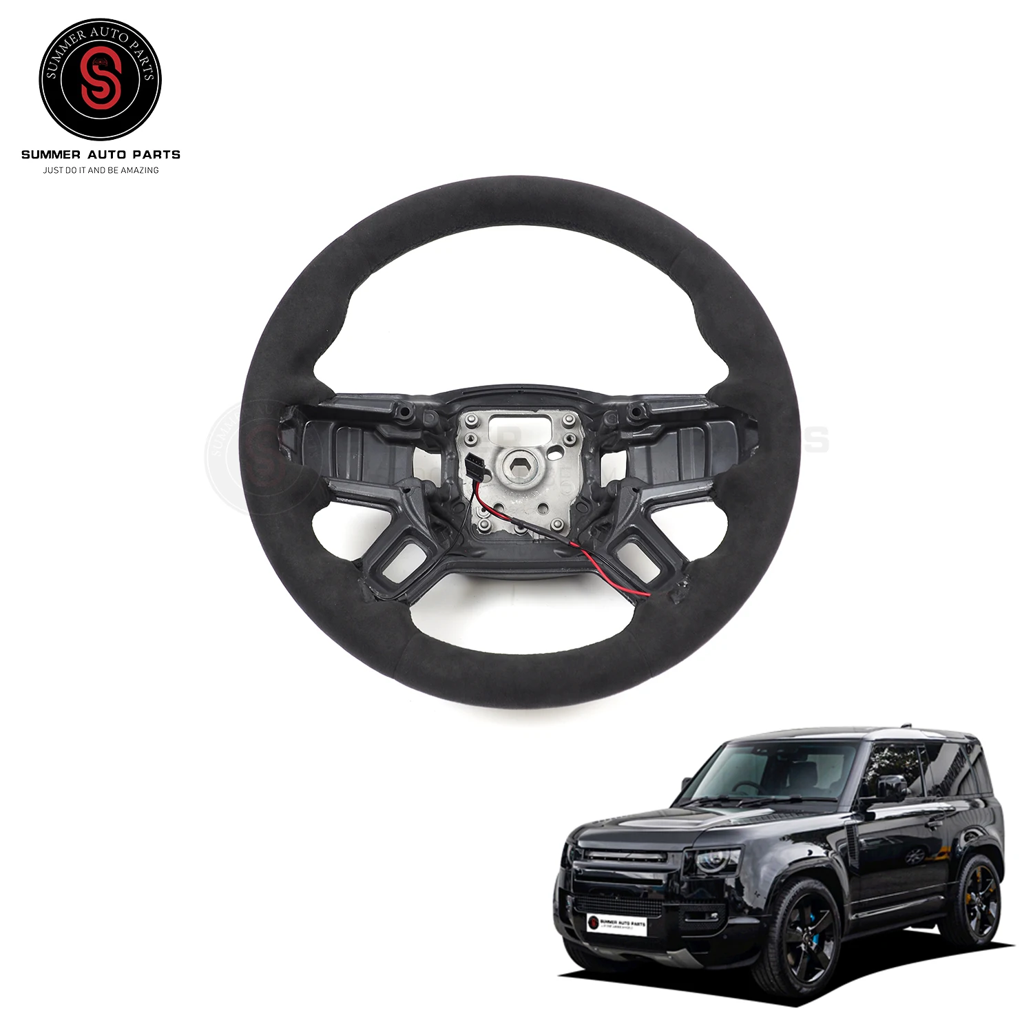 Custom New Arrival turn fur Upgrade heated steering wheel for LandRover land rover 2020 2021 2022 New Defender 110/90