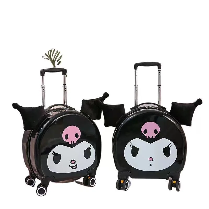 Kouromi Luggage Small Cute Travel Box Universal Wheel  Cartoon Hello Cat Suitcase