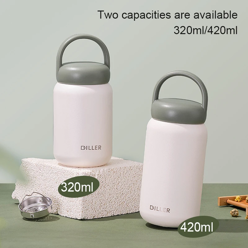 Custom Logo Stainless Steel Thermo Bottle Simple Portable Insulated Water Bottles With Handle