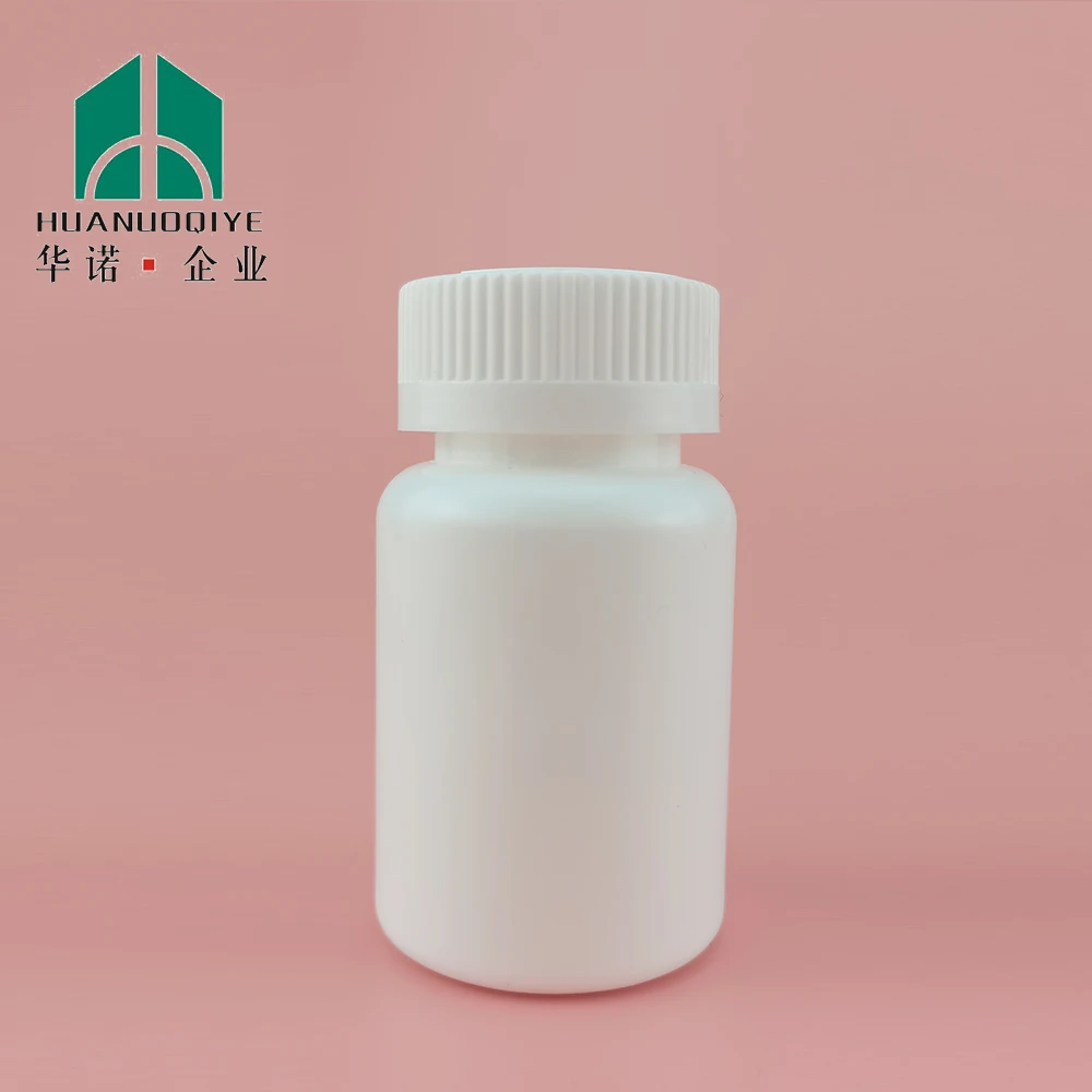 70ml white hdpe pill round pharmaceutical plastic bottle with child proof cap and induction seal