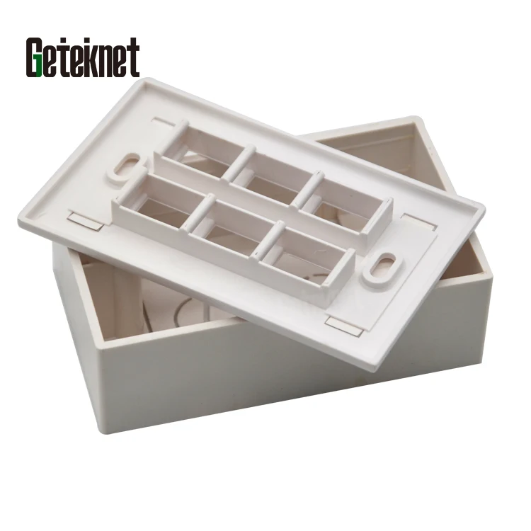 Gcabling Face plate USA type 6port RJ45 wall plate keystone universal faceplate