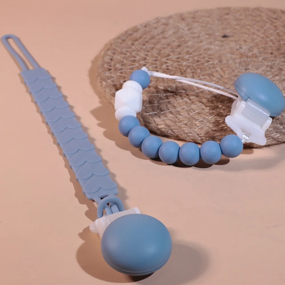 LoveBond Silicone Pacifier Teething Clip Silicone Baby Teether Pacifier Clip Chain Silicone Teething Toys Baby Pacifier Holder