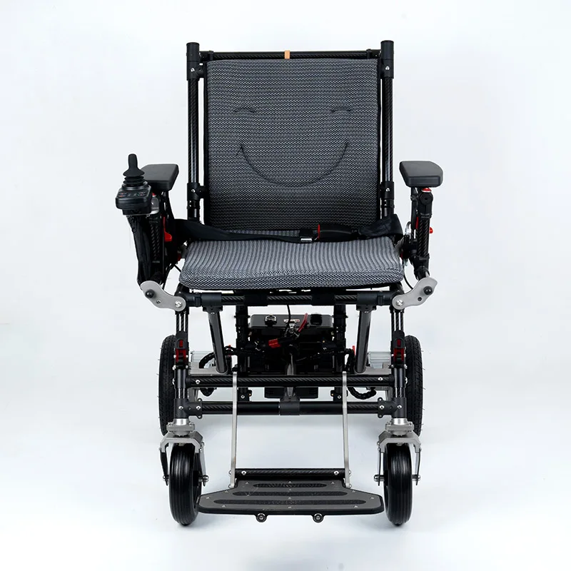 Motorized electric carbon fiber wheelchair with remote controller