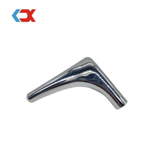 Factory custom aluminum alloy metal furniture cabinet feet l shape foot square chrome iron steel gold sofa legs