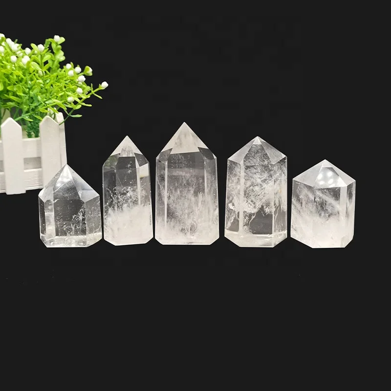 Wholesale Natural Reike Healing Crystal Point Fat Clear Quartz Tower Obelisk For Decoration
