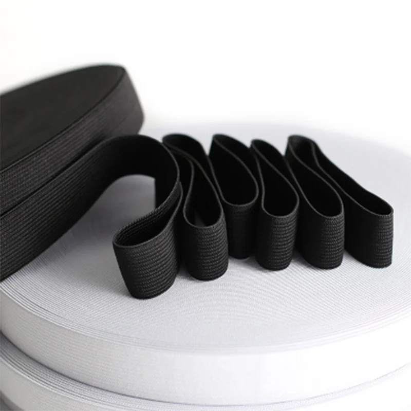 Wholesale custom printed logo patterned polyester/nylon woven strap jacquard ribbon elastic band webbing