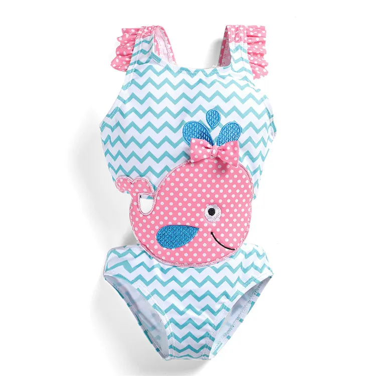 OEM Manufacturers Toddle Girls Swimwear Customised Custom Print Girl Baby Swimwear