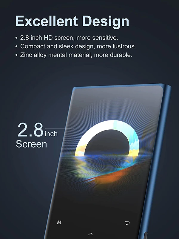 BENJIE 2022 новая модель mp4-плеера с большим экраном 2,8 дюйма