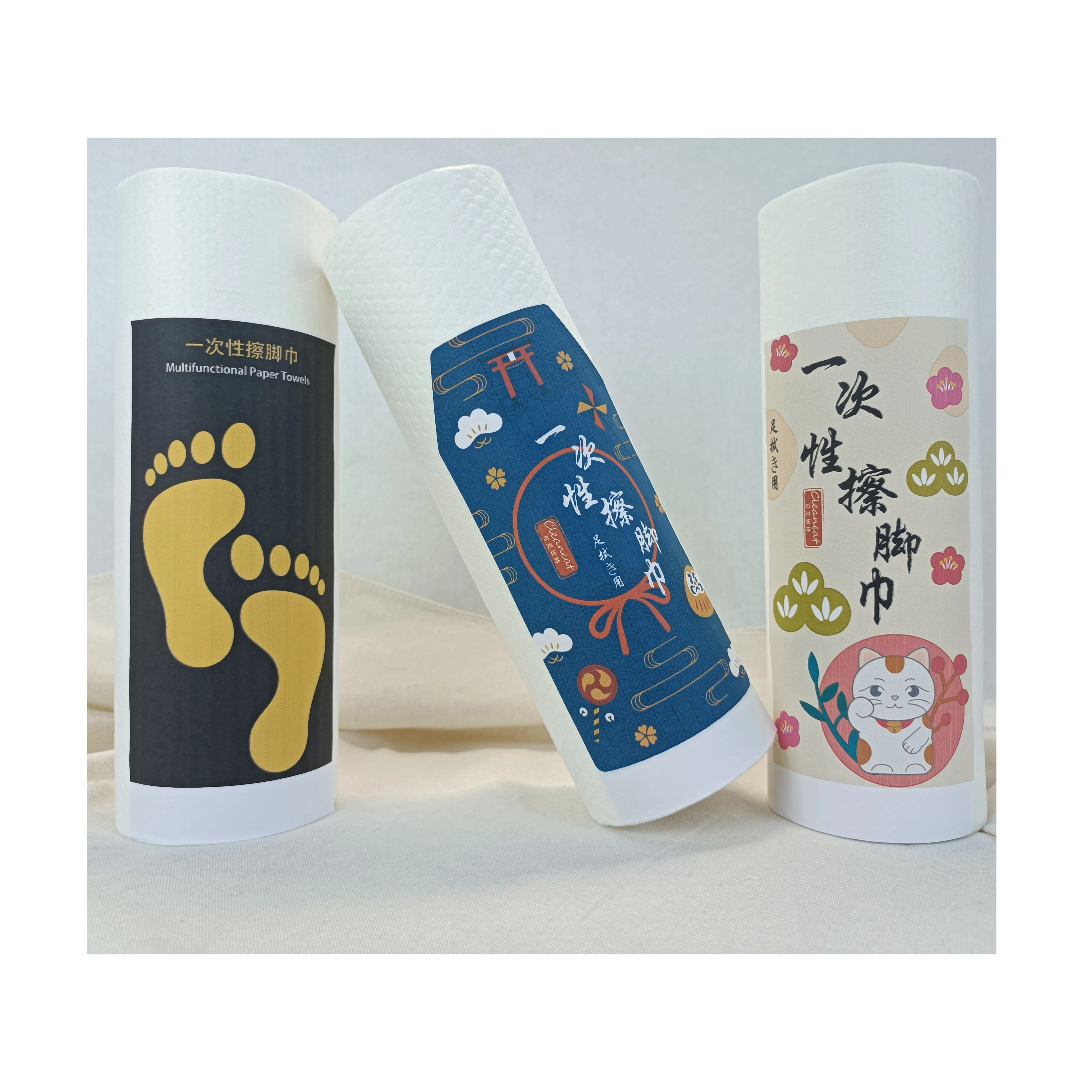 100 counts 25*35 Disposable Square Foot Towels Soft and Convenient for Daily Use Pedicure Disposable Towel