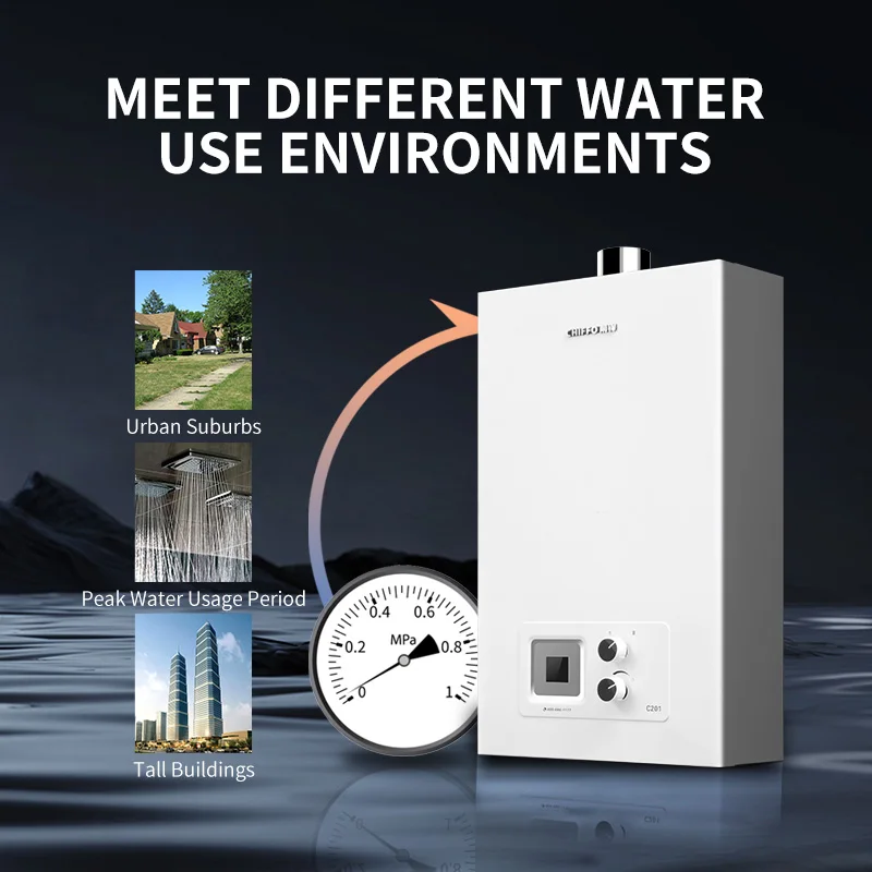 10L 12L Gas water heater household constant temperature natural liquefied gas High Performance strong discharge balance type