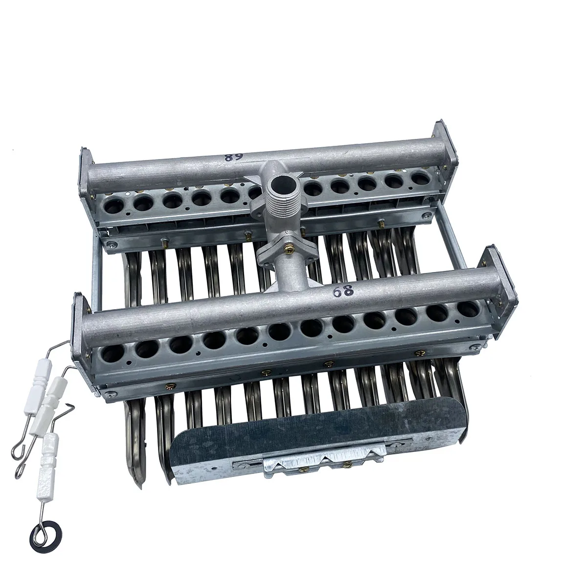 NG LPG Gas Oven Steam Cabinet Burner Baking Oven Spare Parts Double 12-Row Burner 24-Row Row Burner