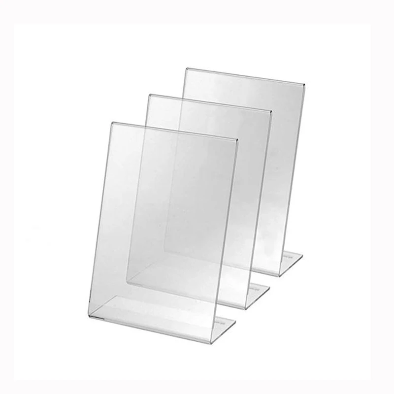 custom acrylic sign holder 8.5x11 with business card