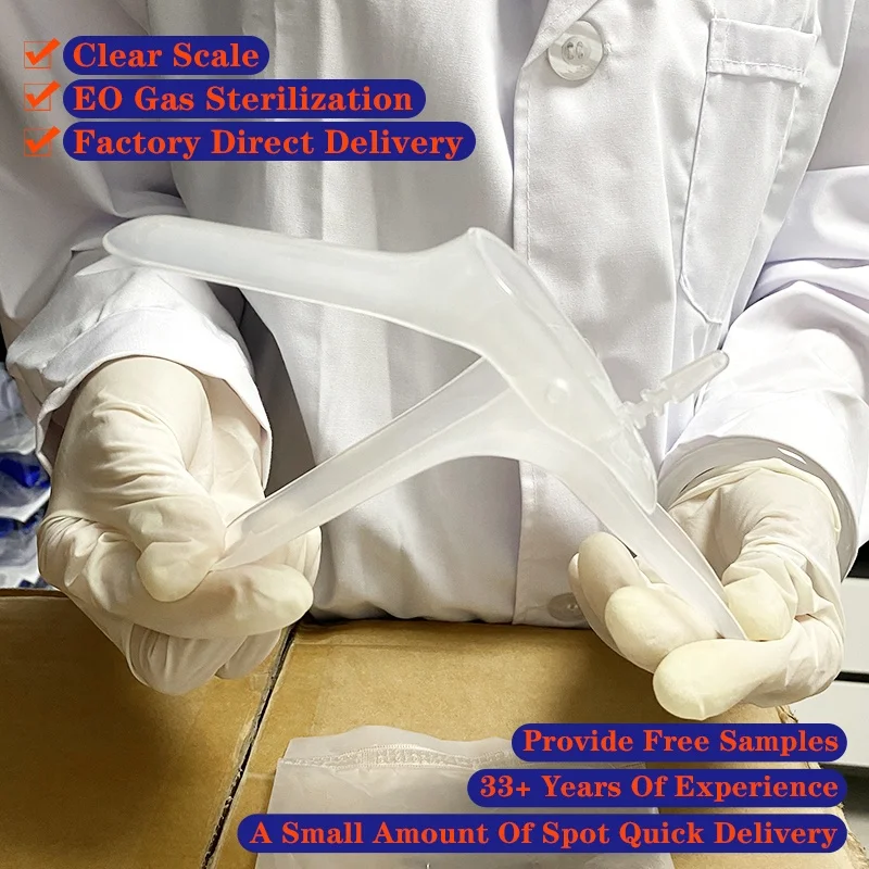Gynecological Disposable Vaginal Speculum Sterile Single Use Medical Plastic Vaginal Speculum S M L