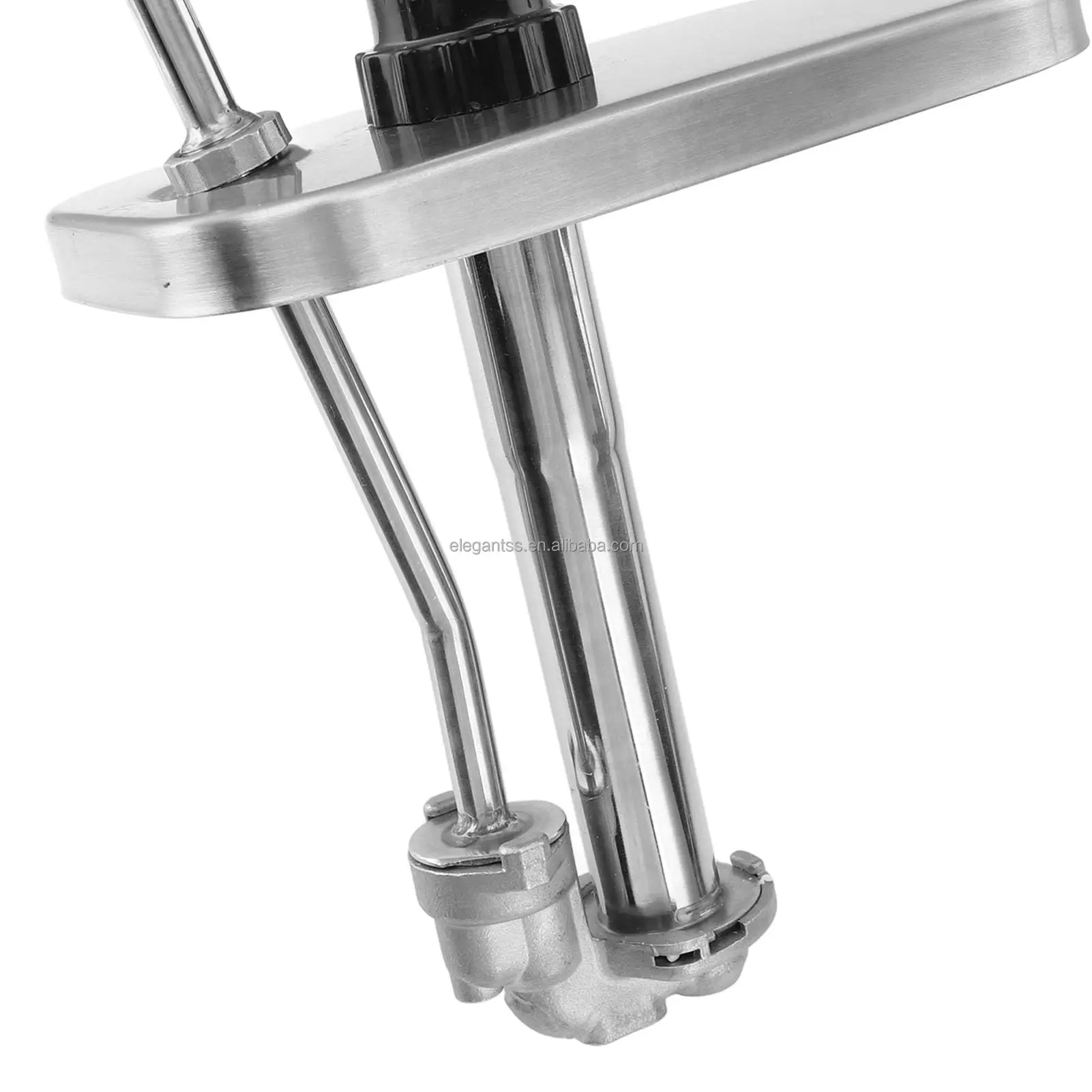 Elegant Square Press Type Sauce Dispenser Jam Ketchup Long Nozzle Stainless Steel Sauce Dispenser