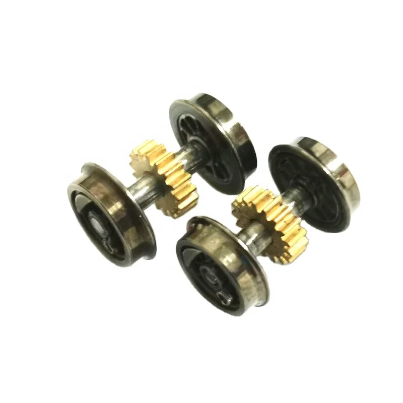 Custom Ho Scale Gun Black Small Toy Train Wheels Model Train Wheels with Gear