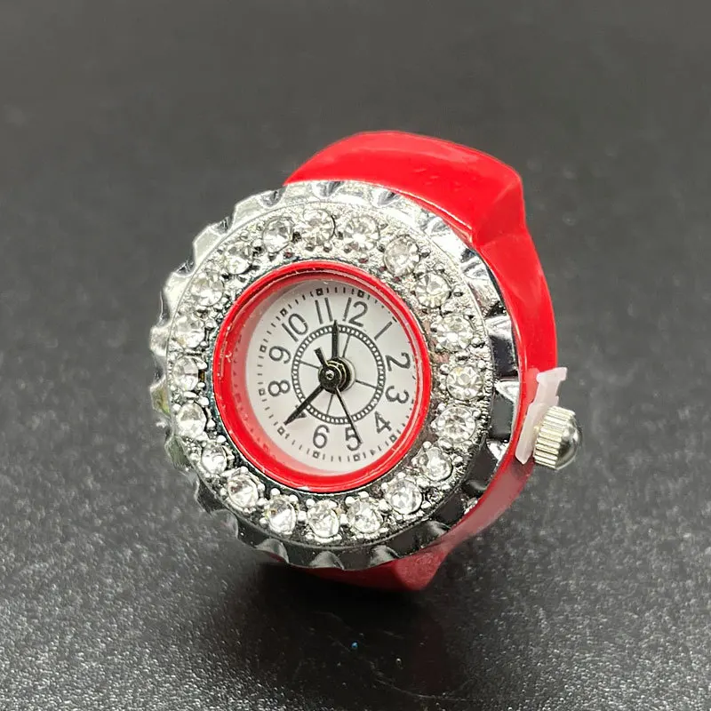 Luxury Brand Free Size Rings Quartz Watches Women Men Ring Diamond Watch Ladies Fashion Clock Relojes