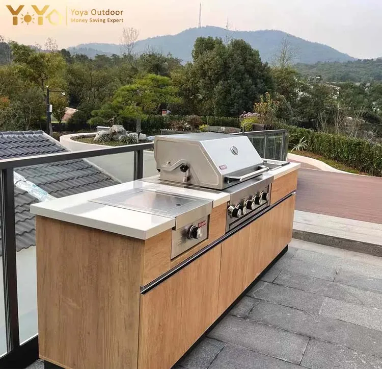 Открытый барбекю гриль кемпинг кухонный набор кухонные шкафы островная кухня с раковиной