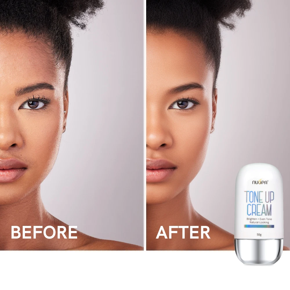 NUSPA Private Label 3 In 1 Rejuvenating Moisturizer Facial Cream Black Skin Radiance Makeup Whitening Cream