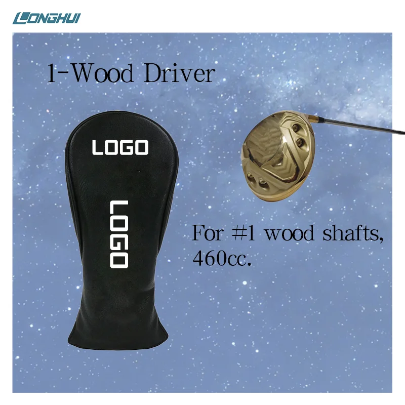 New Design Custom LOGO Golf Club Driver PU Golf Fairway Wood Leather Head Covers