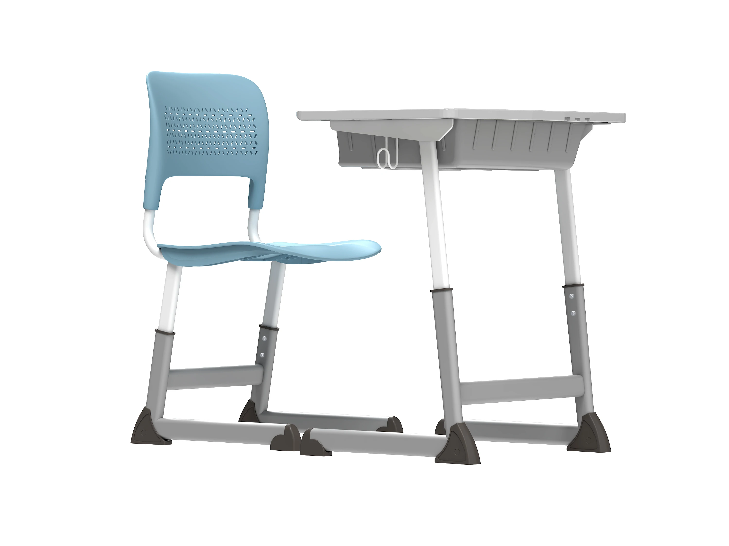 school furniture single seat children study tables metal plastic classroom primary and secondary school desk and chair set