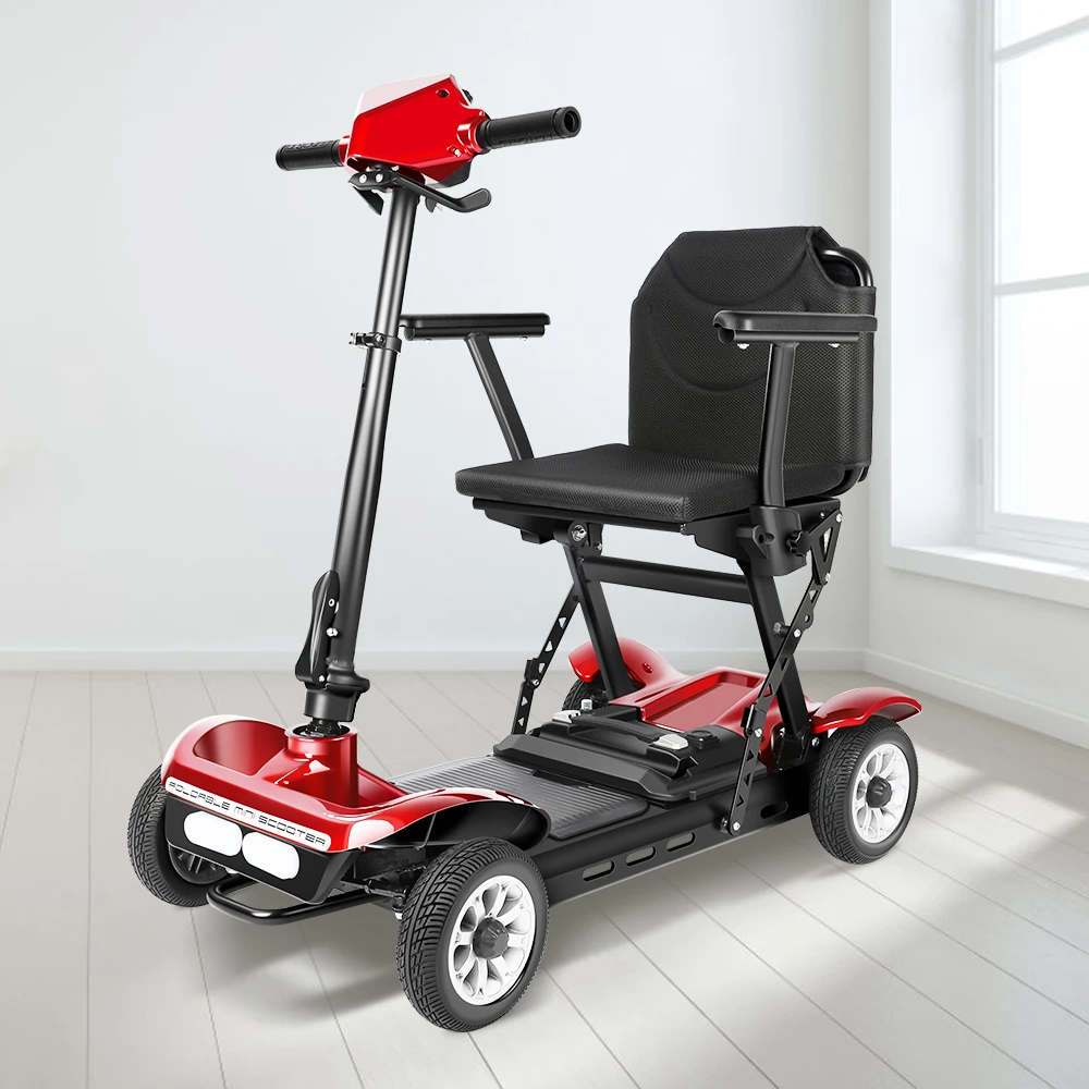 Cheap Price Portable Foldable Electric Mobility Scooters All Terrain Driving 4 Wheel Folding Mobility Scooter