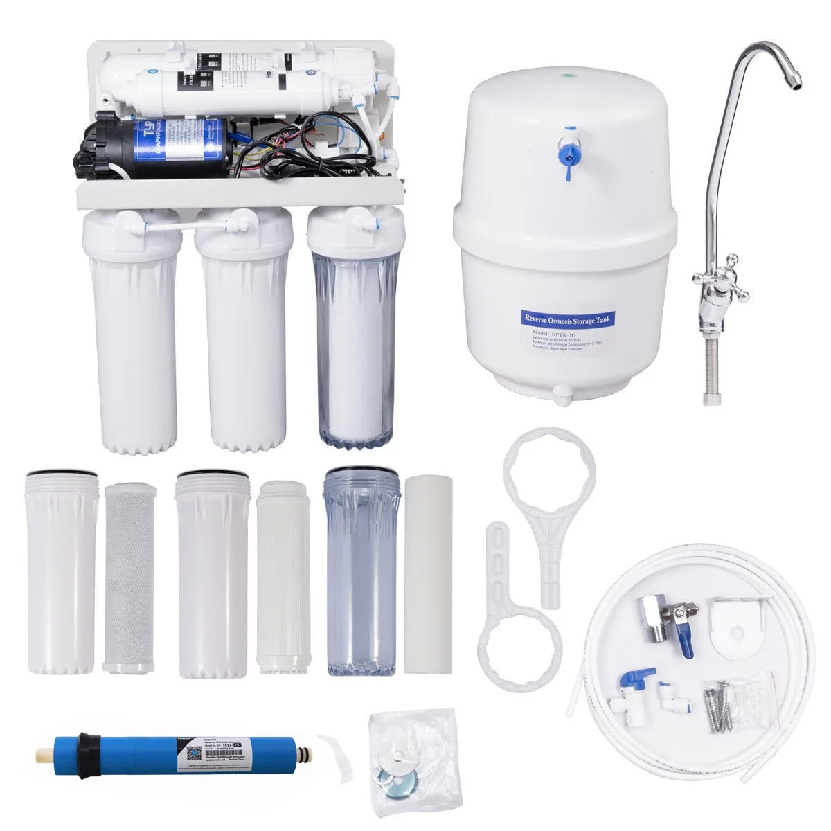 Hot sale domestic 5 stages under sink reverse osmosis system Under Sink Carbon Water Filter
