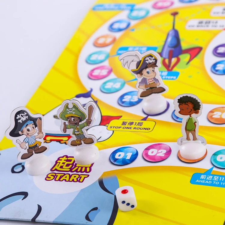 Hot sales customized children puzzle game printing colorful family board game