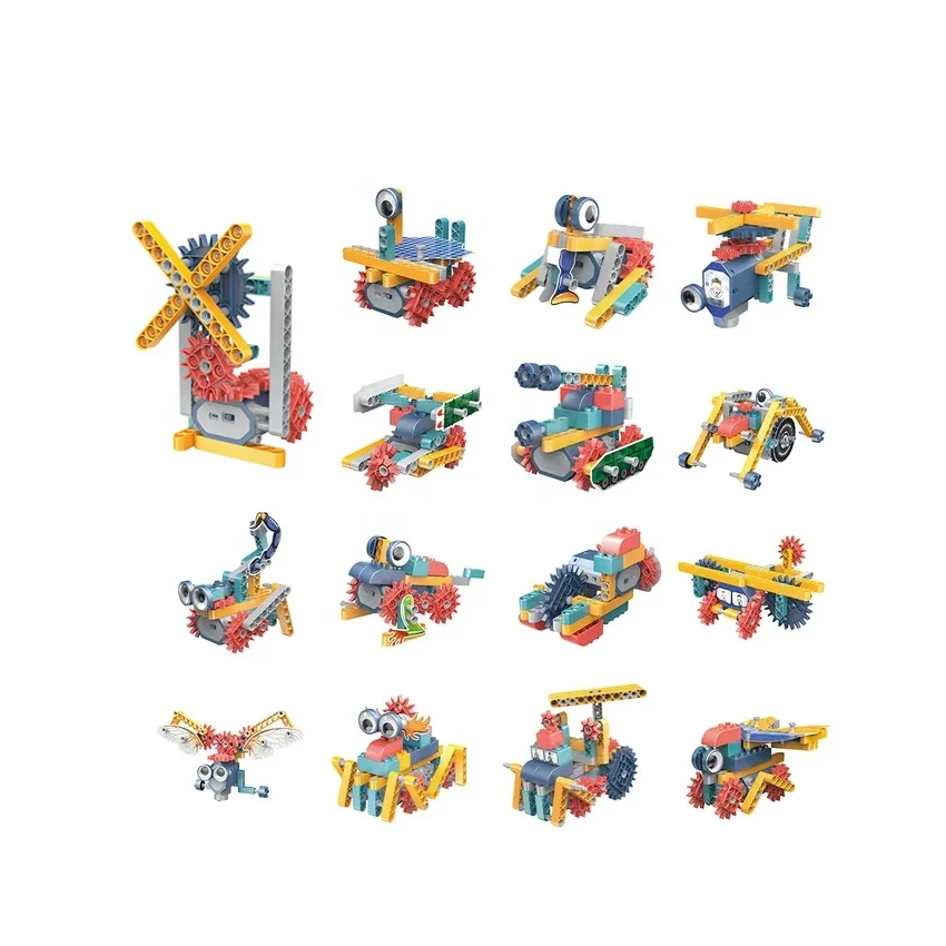 193pcs STEM toy DIY construction interlocking mechanical gear building blocks set electric gear drive engineering building toy