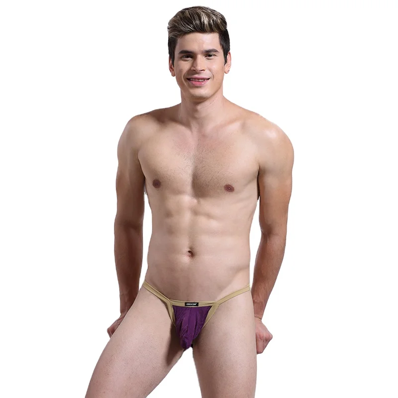 High quality printed sexy briefs transparent men underwear lace men thong custom logo man underwear