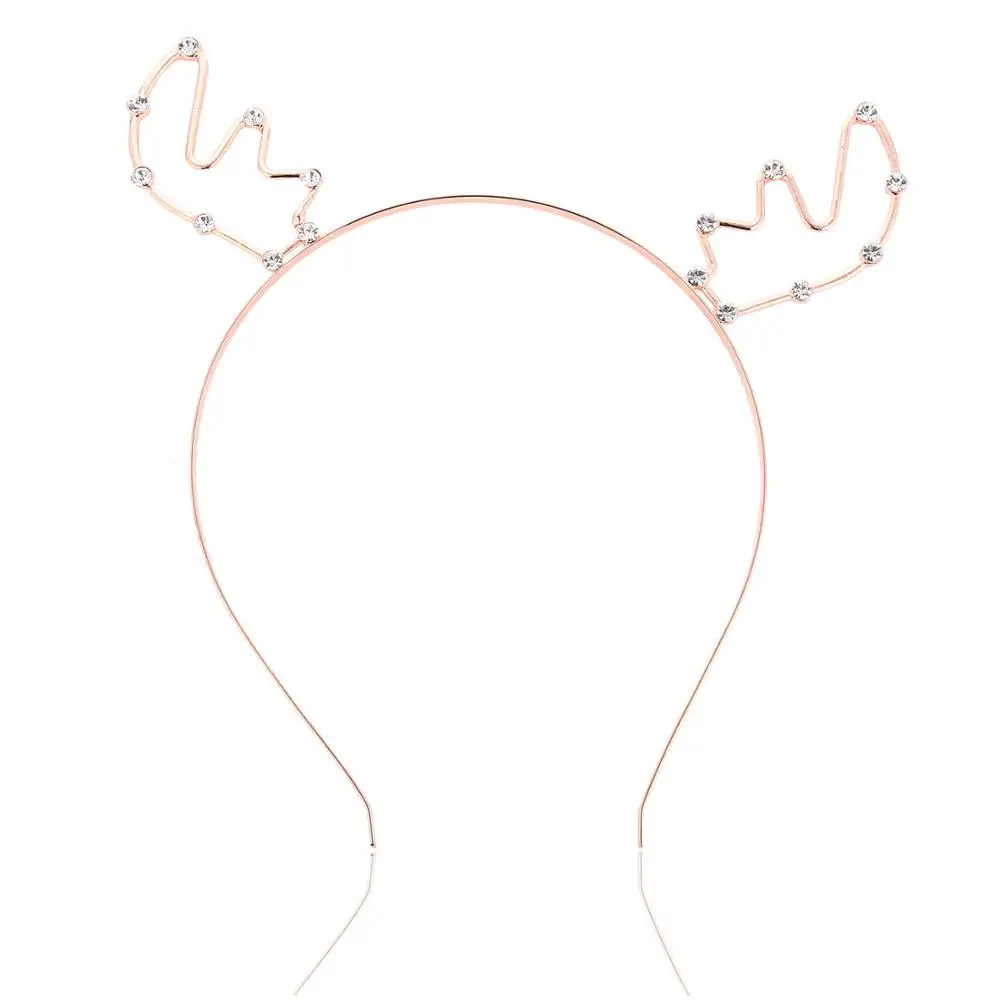 Alloy Rhinestone Hair Accessories Hairband Headband for Christmas  metal christmas headband
