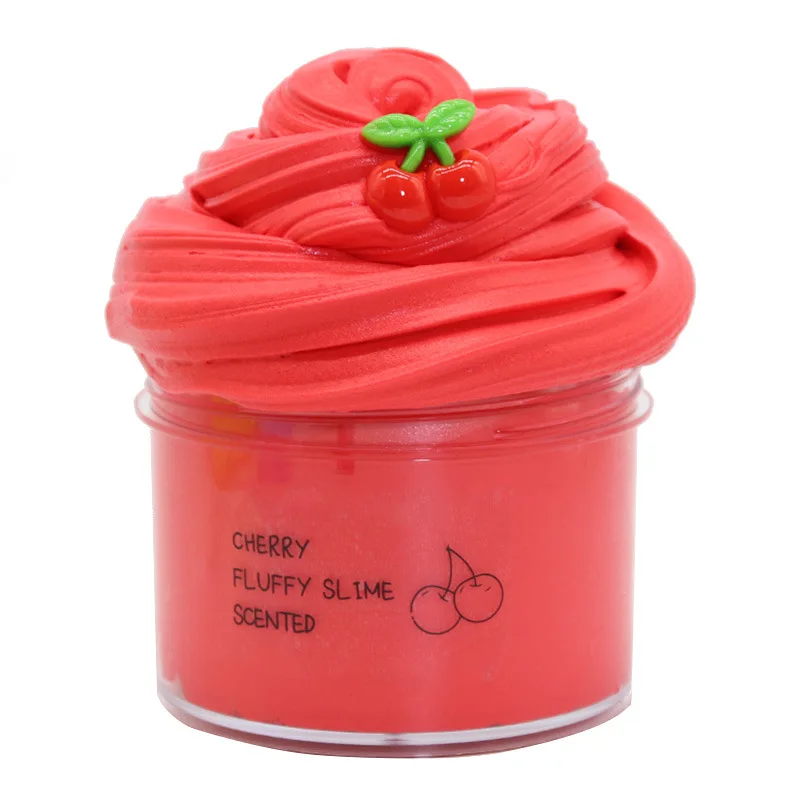 Polymer Clay Polimer Clay Slime Mud  Cotton Mud Slime 200ml  Cherry Slime