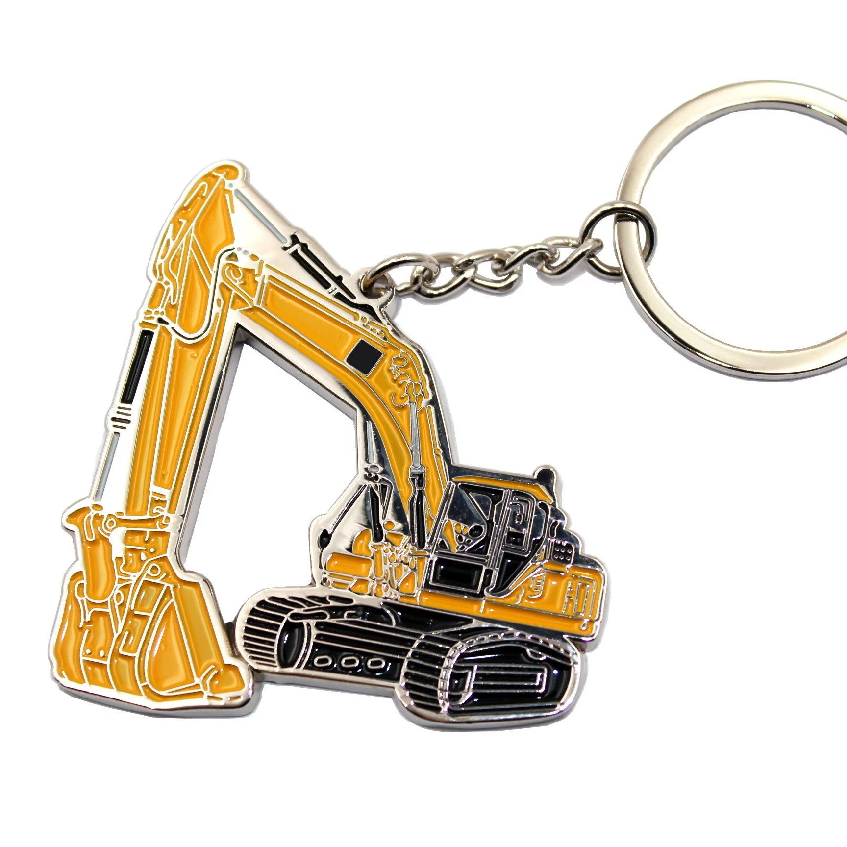 Custom Manufacturer Promotional Gifts Simulation Alloy Engineering Vehicles Car Metal Mining Companies Keychain For Business