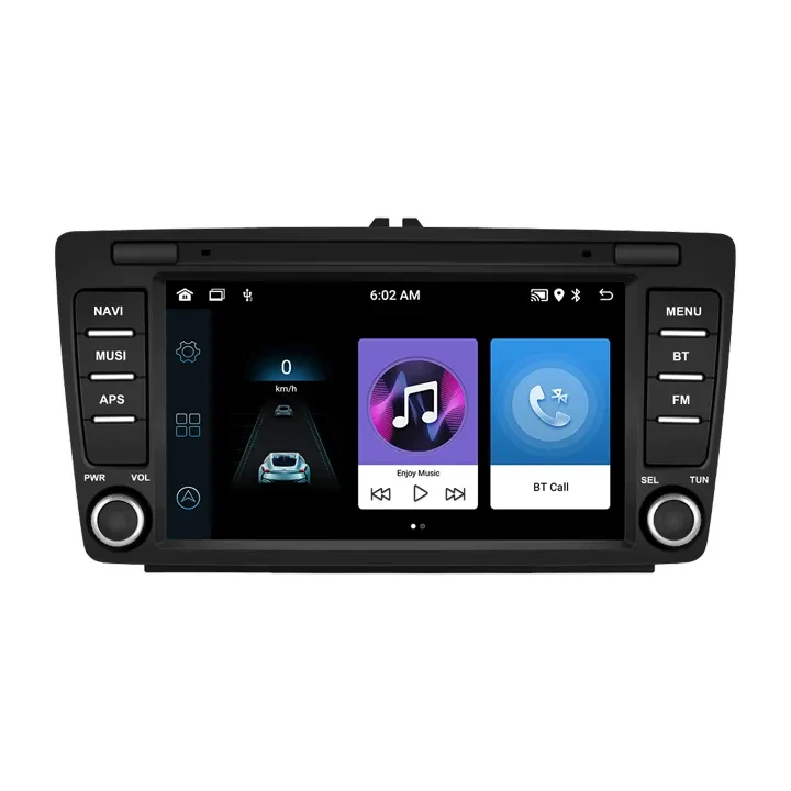 Android Double Din магнитола 8 '2.5D сенсорный экран для Skoda Octavia II/MK2 /Yeti/Rapid/spapid spacebback/Roomster