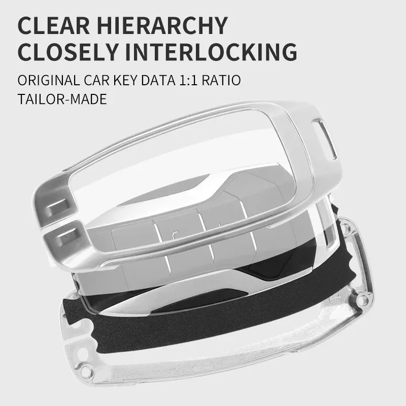 Cowhide Metal Car Keys Bag Cover Keychain Car Key Case For BYD Car Key Accessories