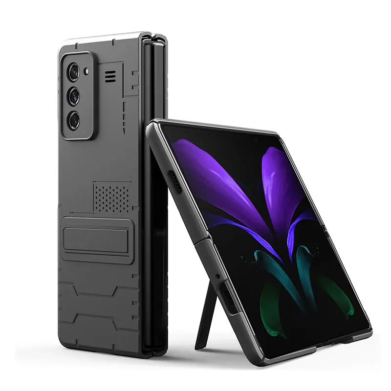 Металлический противоударный защитный чехол с подставкой для Samsung Galaxy Z Fold 2 Fold 3 5G чехол для телефона