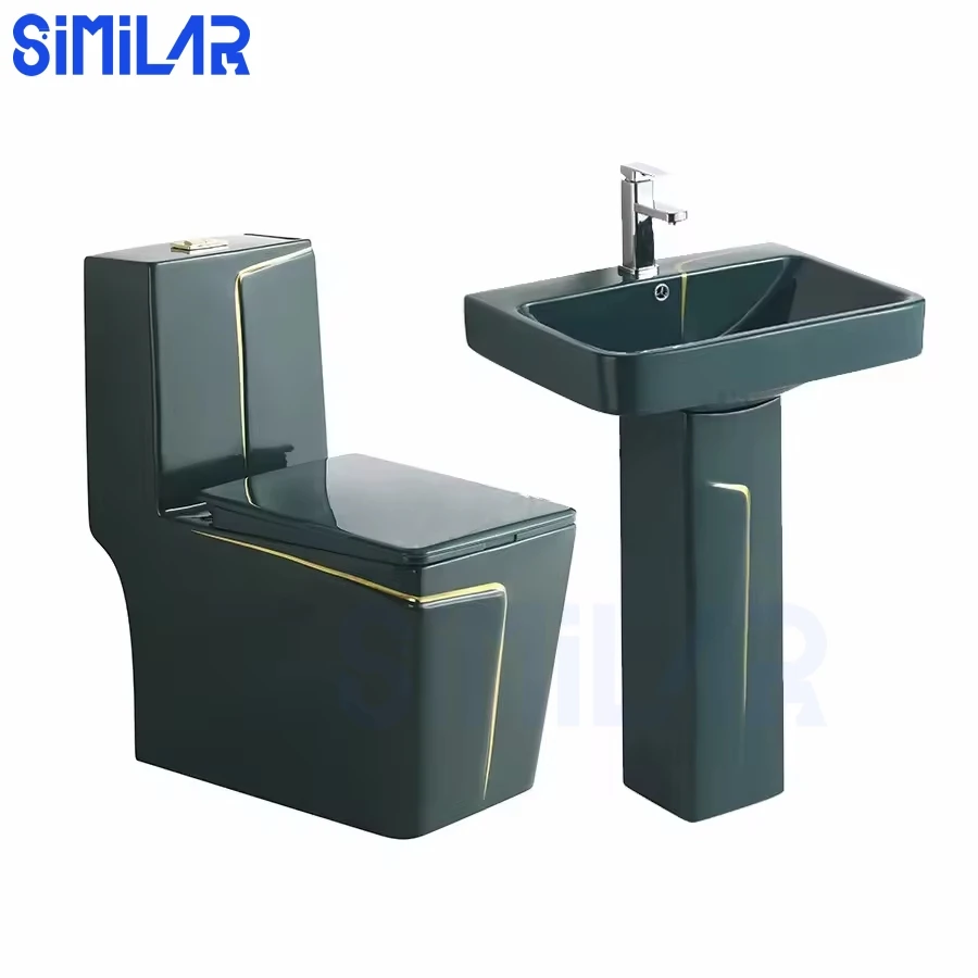 Похожие наборы для туалета и раковины из зеленого золота