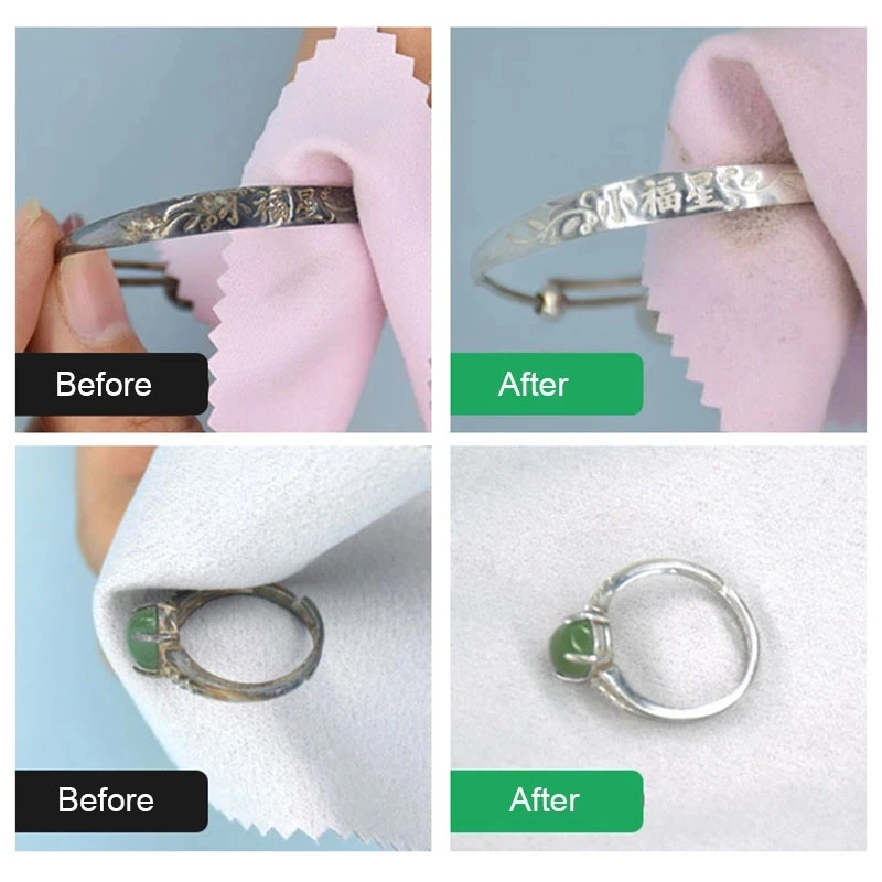 Hot selling jewelry cleaning cloth 8 * 8cm spot jewelry polishing cloth can be customized silver wiping cloth