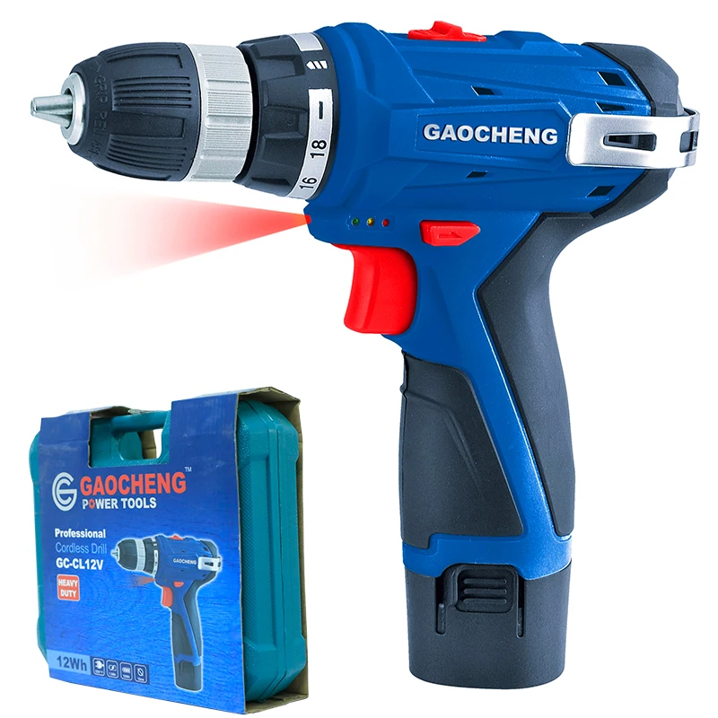 Gaocheng CL12V фабричная поставка электрических ремесленных Аккумуляторная дрель 18V 12V беспроводной сверлительной батареи аккумуляторная
