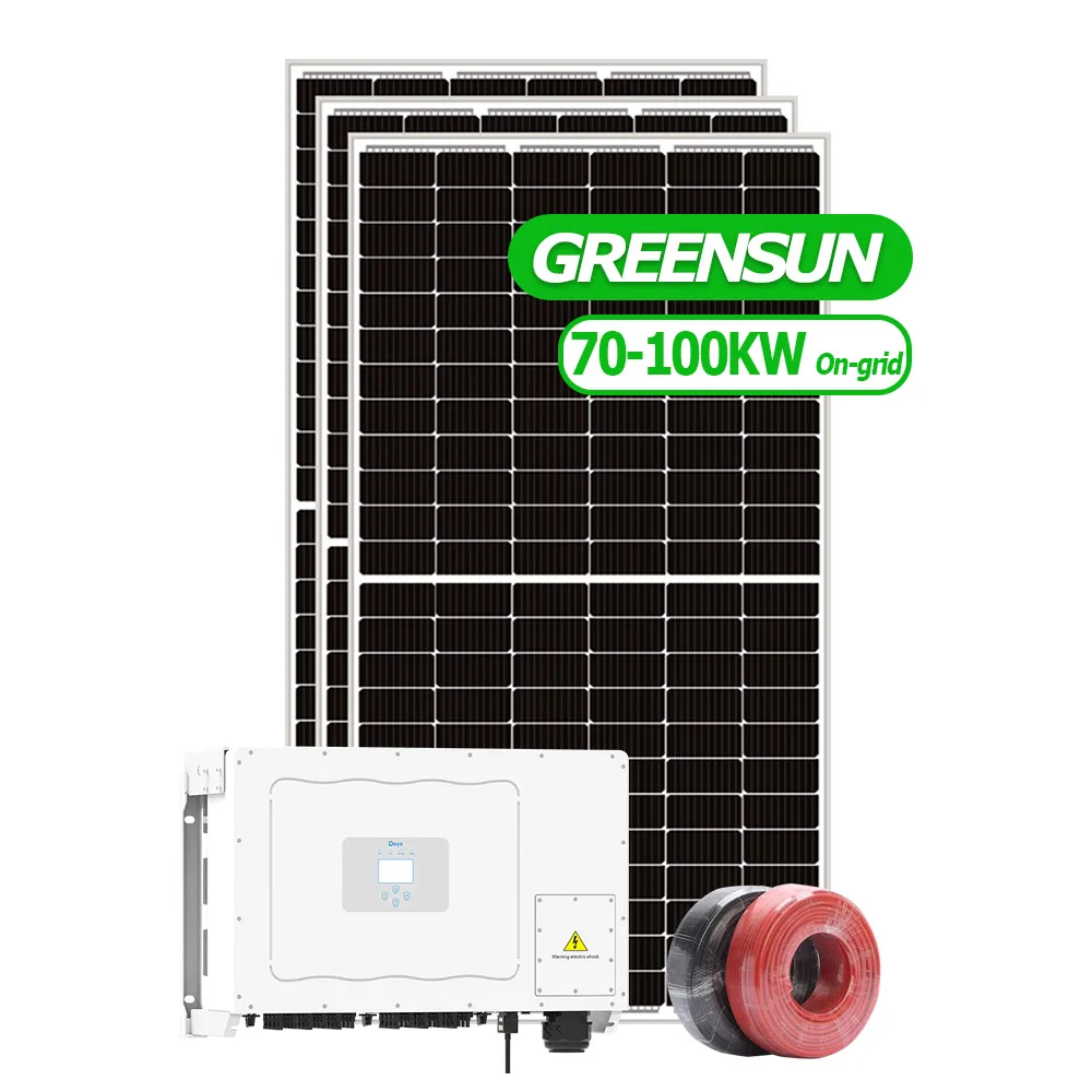 GREENSUN Full Set on Grid Solar System 50kw 100kw 150kw Grid Tie Solar Power System