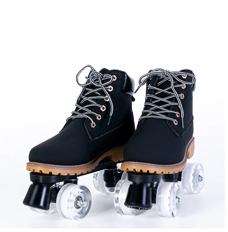 Custom unisex women roller skate deformed shoe four-wheel roller derby skates