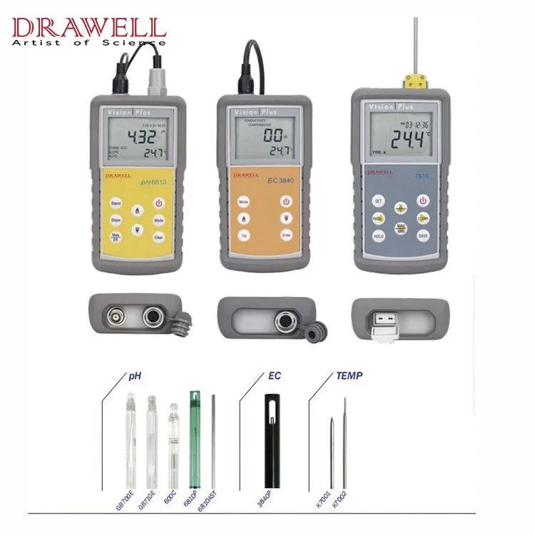PH6810 pH Meter ORP Analyzer With Temperature Detector Portable Multiparameter Tester